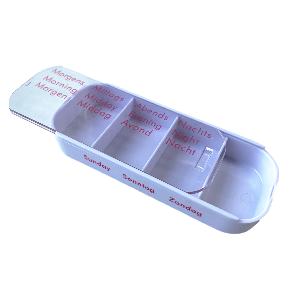 Boîte à pilules de médecine de voyage en plastique de 7 jours à 28 compartiments