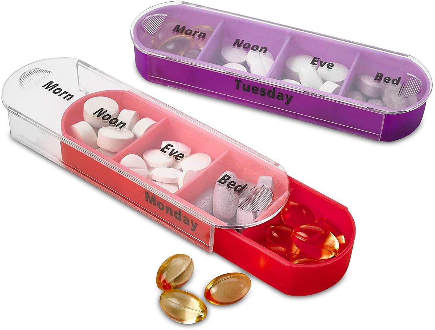 Distributeur de pilules hebdomadaire de protection promotionnelle avec coupe-pilules