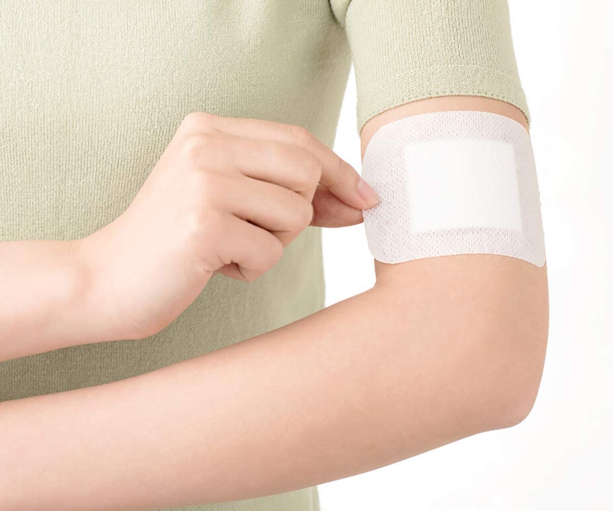 Pansement adhésif microporeux non tissé blanc
