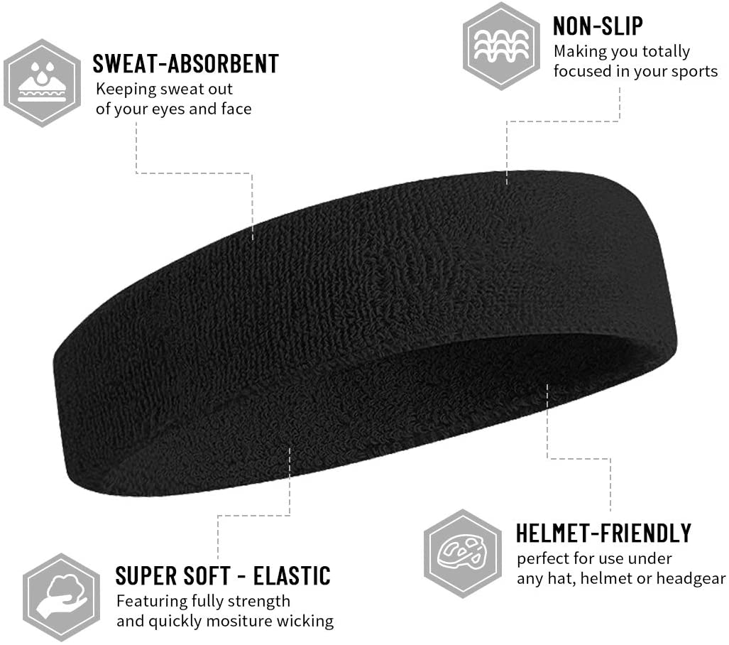 Bandon de sport de coton imprimé sur logo personnalisé dans les couleurs assorties