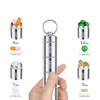 Porte-pilule portable en aluminium et métal étanche