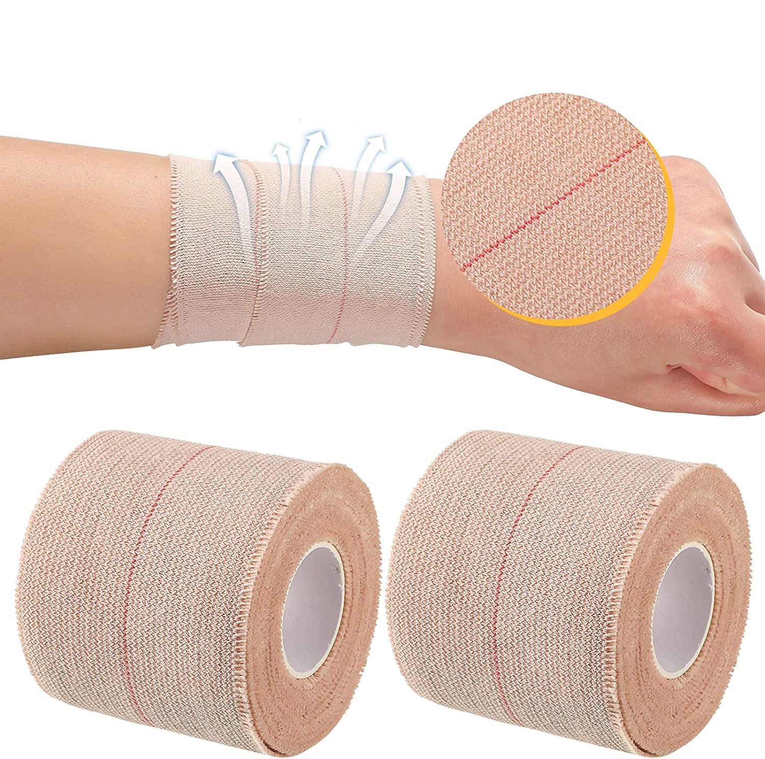 Bandages de sport adhésifs élastiques athlétiques EAB respirants de haute qualité