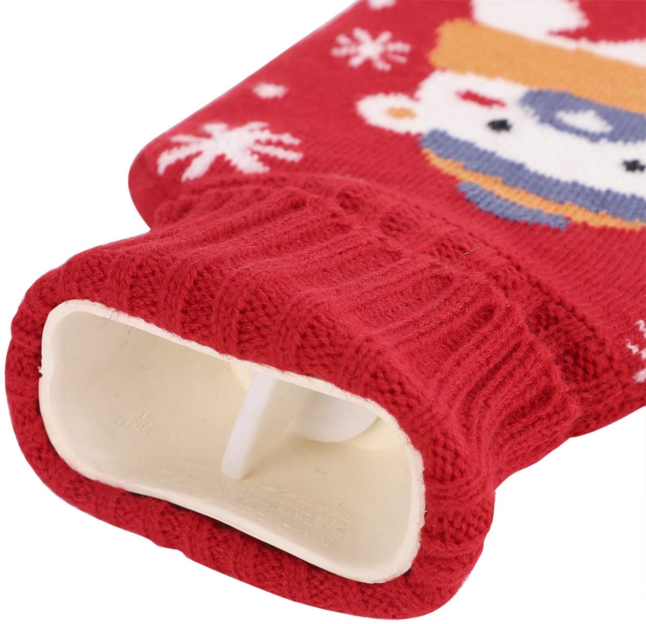Pack de chaleur en caoutchouc durable avec couvercle en tricot pour les crampes menstruelles