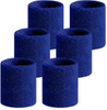 Blue Fitness Terry Cotton Sport pour Wristband Absorbant Sweat