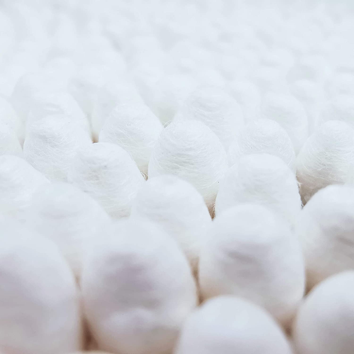 Coton-tige blanc stérile biodégradable avec autocollant en bois