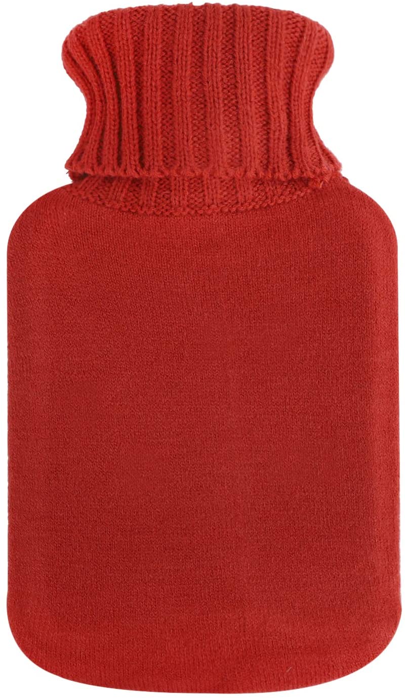 Sac chauffant en caoutchouc durable avec housse en tricot pour les crampes menstruelles