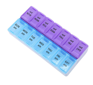 Nouveau distributeur de pilules hebdomadaire de médicaments avec bouton-poussoir
