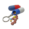 Étui à pilules porte-clés portable en plastique étanche