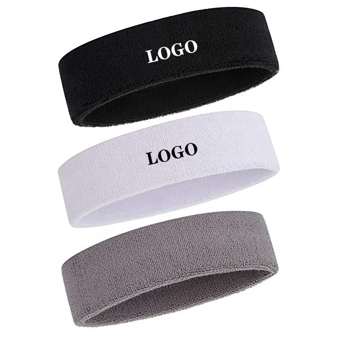Bandon de sport de coton imprimé sur logo personnalisé dans les couleurs assorties
