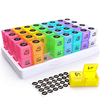 Planificateur de pilules mensuel coloré 2 fois par jour